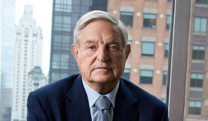 George Soros in his office.